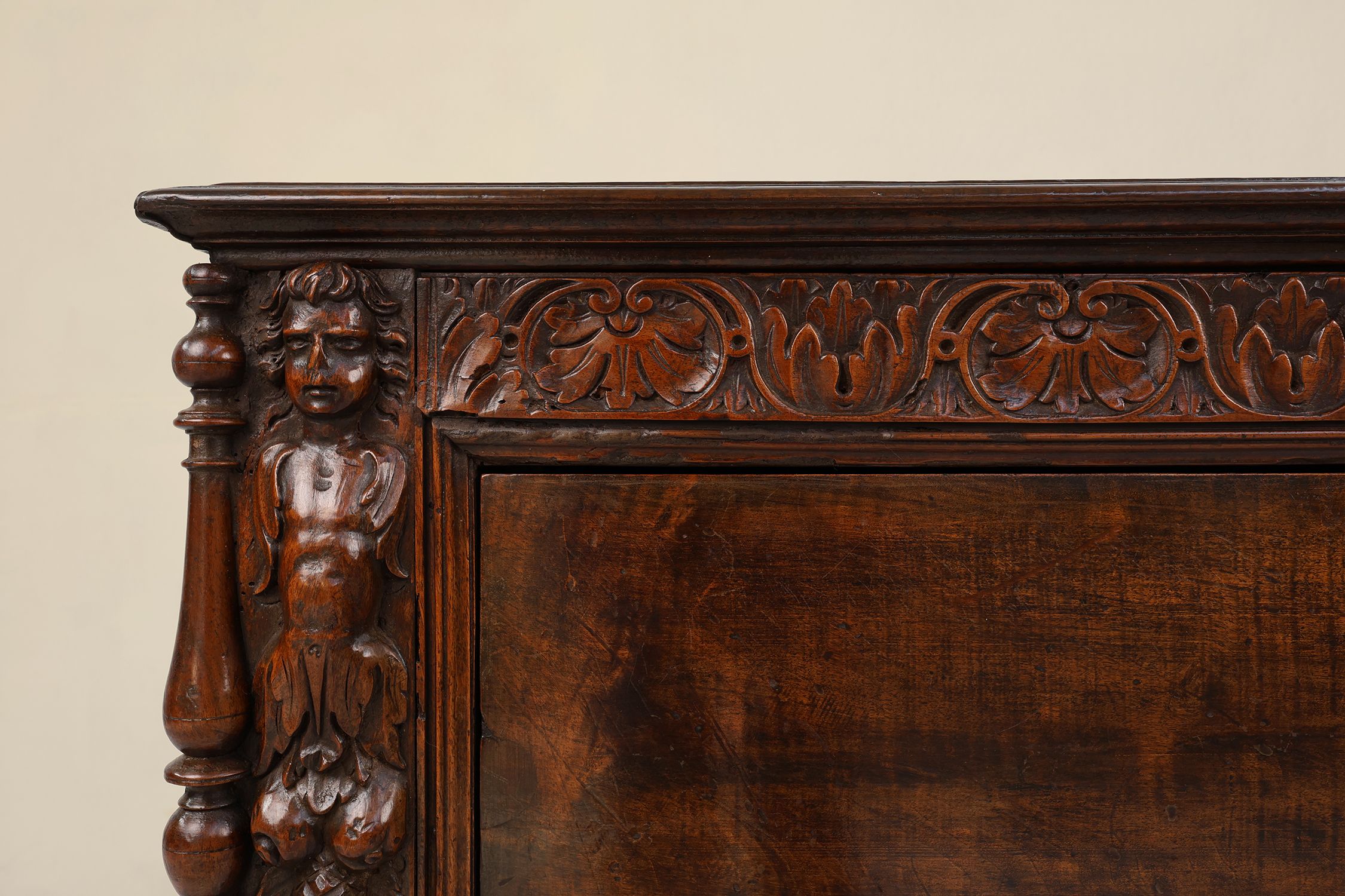 16th Century Italian Renaissance Cabinet in walnut with rich carvingsthumbnail